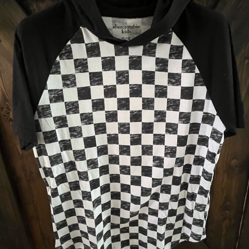 Abercrombie Kids Monochrome Checkered Hoodie
